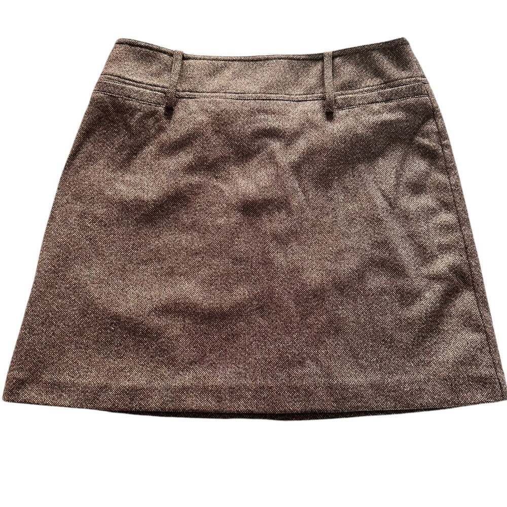 The Limited skirt mini size 12 Wool blend brown Tweed